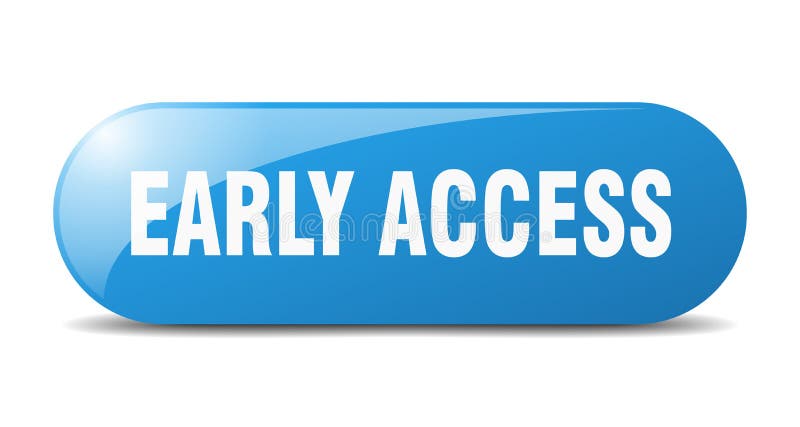 Early access button. sticker. banner. rounded glass sign royalty free illustration