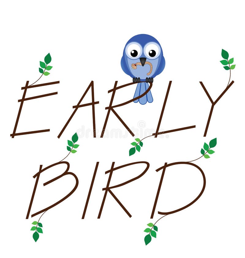 Early bird úlovky červ ratolesť text.