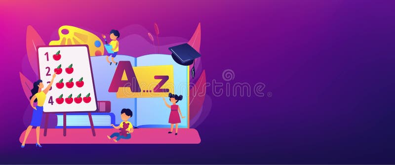 Early education concept banner header stock illustration