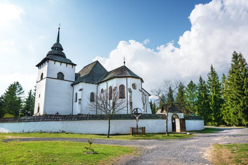 Early-Gothic church of the Virgin Mary in village Pribylina in Liptov region SLOVAKIA