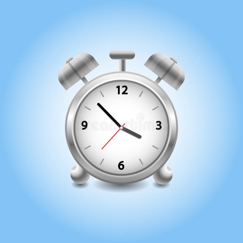 Early Morning, Alarm Clock, Time To Get Up Stock Vector Illustration