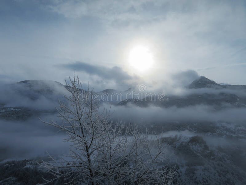 Early morning in French alps stock images Early morning in French alps stock images