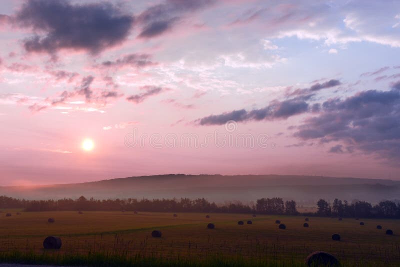 Early Morning Sunrise stock photo. Image of cloudy, scenery 96166254