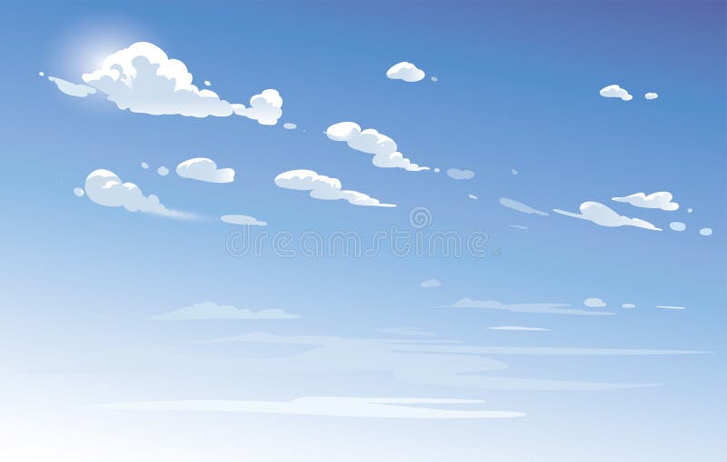 Early Morning Sky. Blue Sky and Clouds. Stock Vector - Illustration of  blue, decoration: 171922533