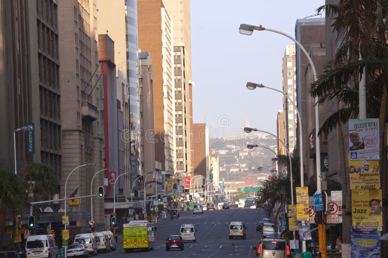 Early Morning View Of Smith Street Durban South Africa Editorial Stock