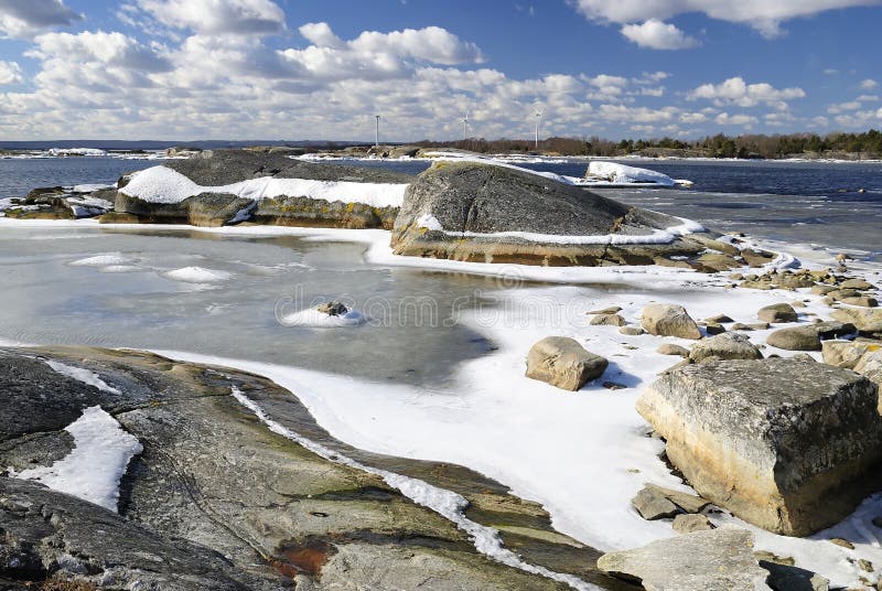 Early spring sea landscape