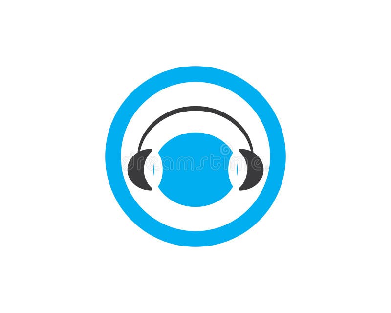 Earphone Logo Design Template Stock Vector Illustration of clear