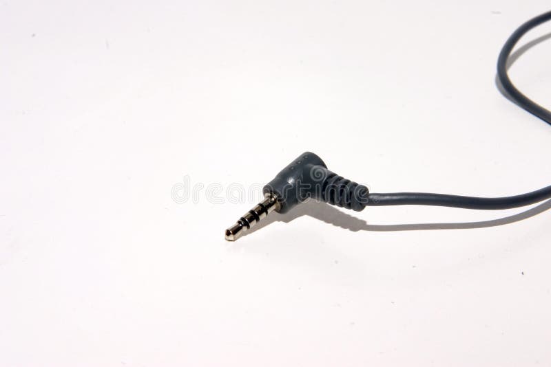 Earphone plug stock photo. Image of connector, electronic 234602