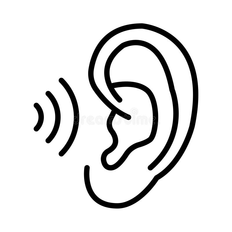 Earplugs Linear Icon. Silicone, Foam Safety Ear Plug. Noise Protection