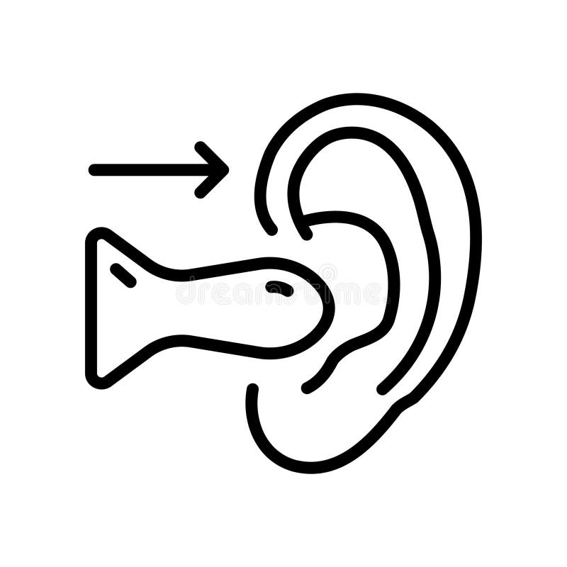 Earplugs Linear Stock Illustrations 390 Earplugs Linear Stock