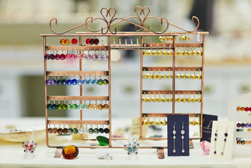 Earrings in a Jewelry Store Stock Image Image of earrings, shop 37164271