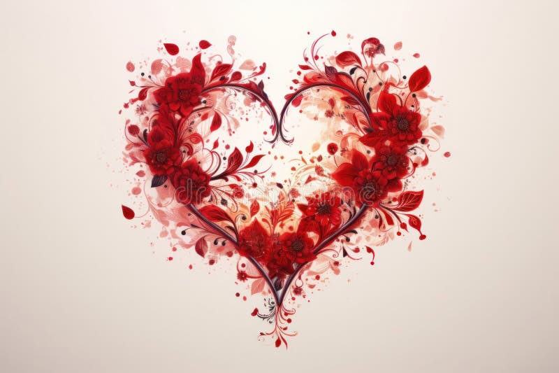 Hart, monogram, op een lichte achtergrond royalty-vrije illustratie