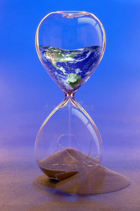 Earth in Broken Hourglass. Earth image NASA stock photo