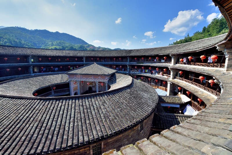 Earth Castle among mountains, South of China