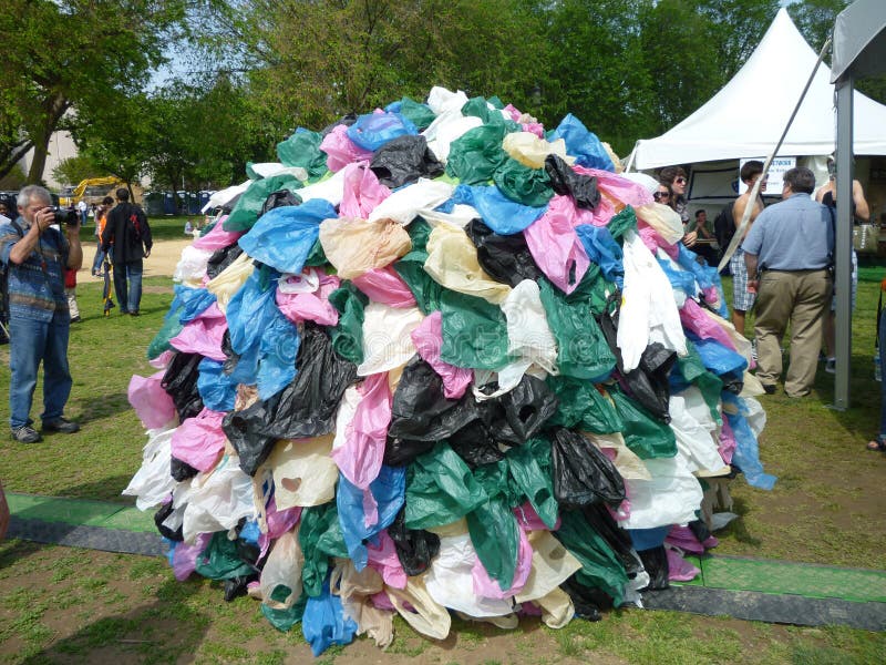 Earth Covered with Plastic Bags Editorial Photography Image of people