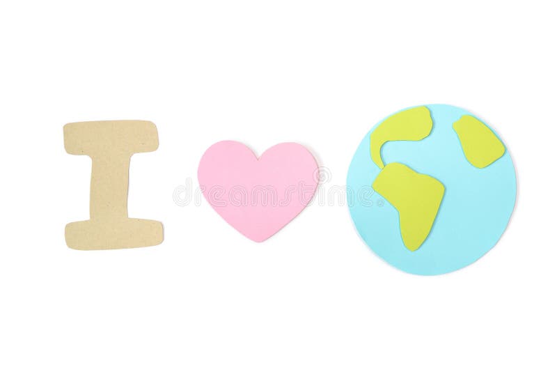 Earth day paper cut on white background royalty free stock photos Earth day paper cut on white background royalty free stock photos