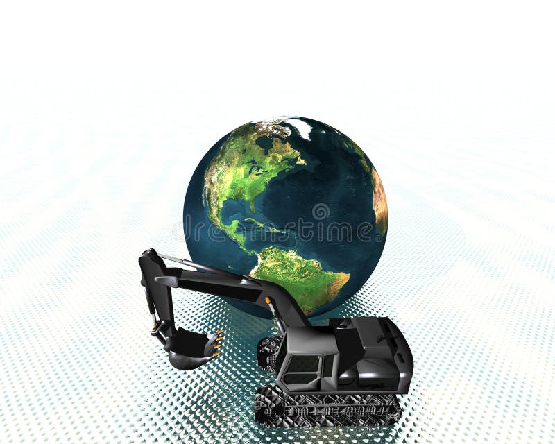 Earth and excavator