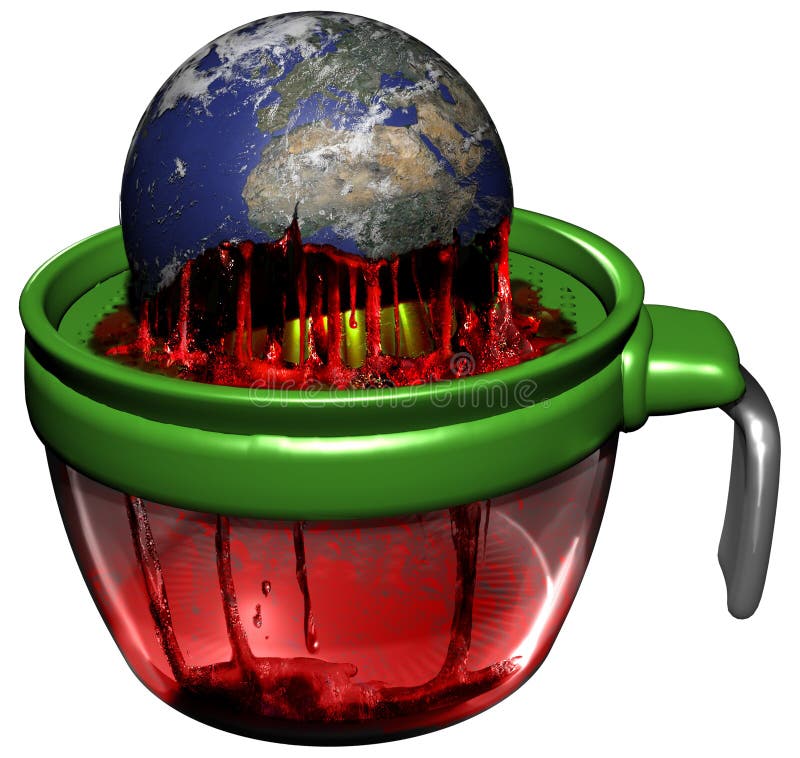 Earth exploitation vector illustration Earth exploitation vector illustration