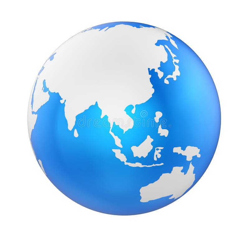 Globe / Asia and Australia stock illustration. Illustration of ocean