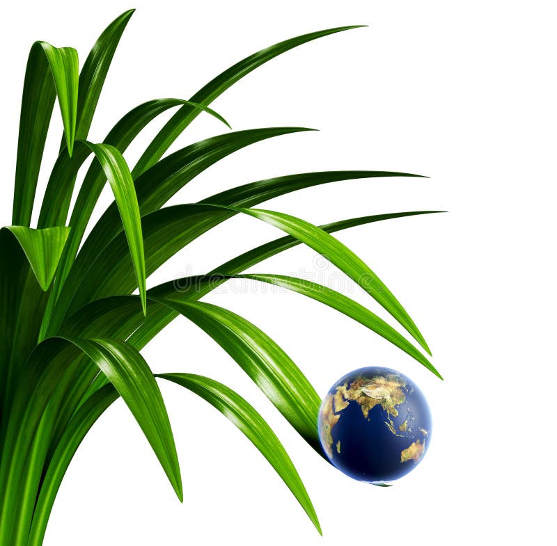 Globe on grass stock illustration. Illustration of landscape 14131516