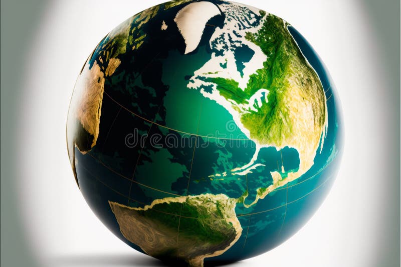 Earth Globe on a White Background Earth Globe Globe Stock Image Image