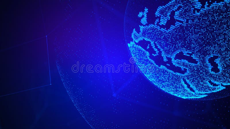 Earth Globe world map. Background with Light Effect. Global International Connectivity Background. 3D illustration