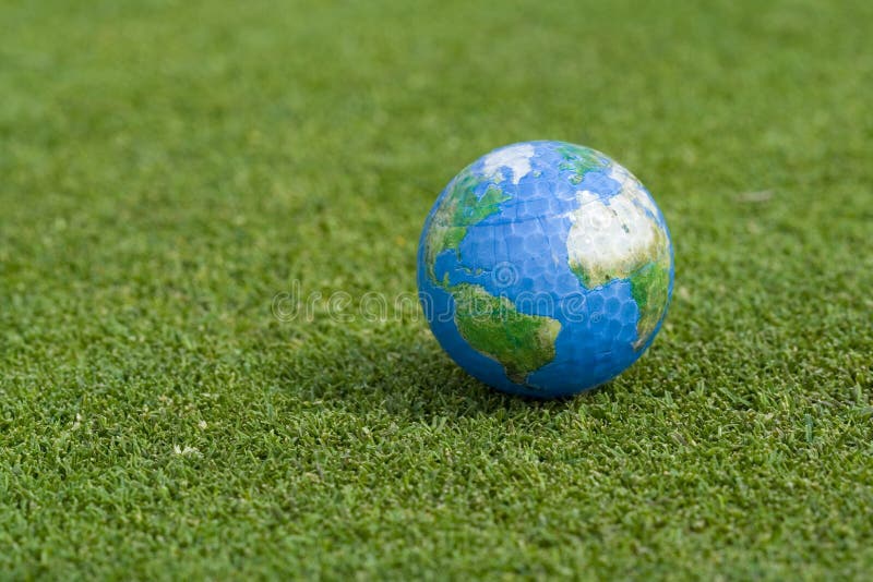 Earth golf ball stock photo. Image of nature, globe, america 3609774
