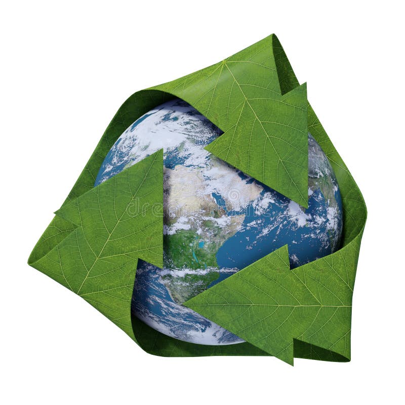 Earth inside a recycling symbol stock illustration Earth inside a recycling symbol stock illustration