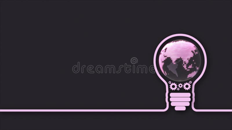 Earth light bulb royalty free illustration