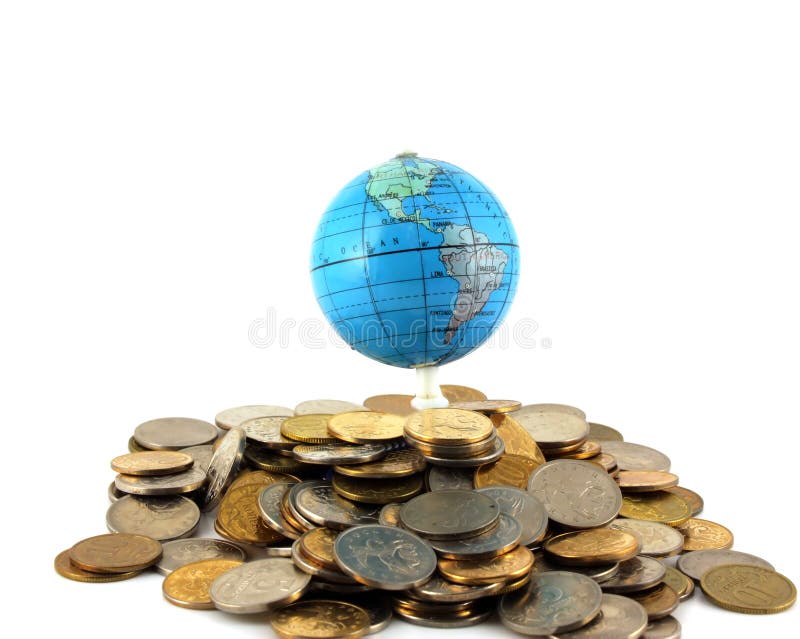 Earth on the money stock image. Image of money, investment 15619685
