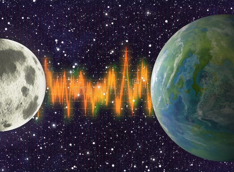 Earth planet connection of moon on space sky backgrounds royalty free stock photography Earth planet connection of moon on space sky backgrounds royalty free stock photography
