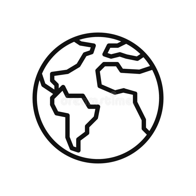 Earth planet icon vector. Simple earth planet sign in modern design style for web site and mobile app. EPS10 vector illustration