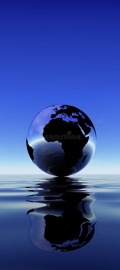 Earth reflection on water