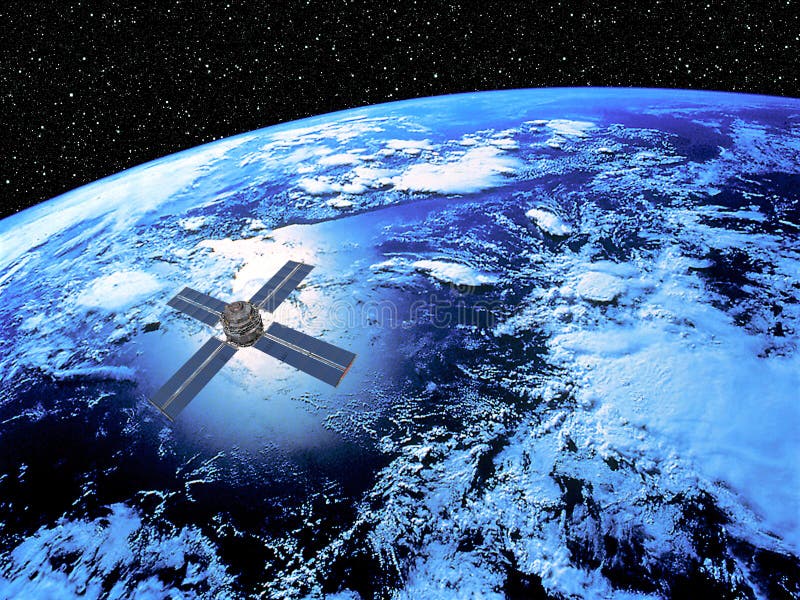 Earth with Satellite vector illustration Earth with Satellite vector illustration