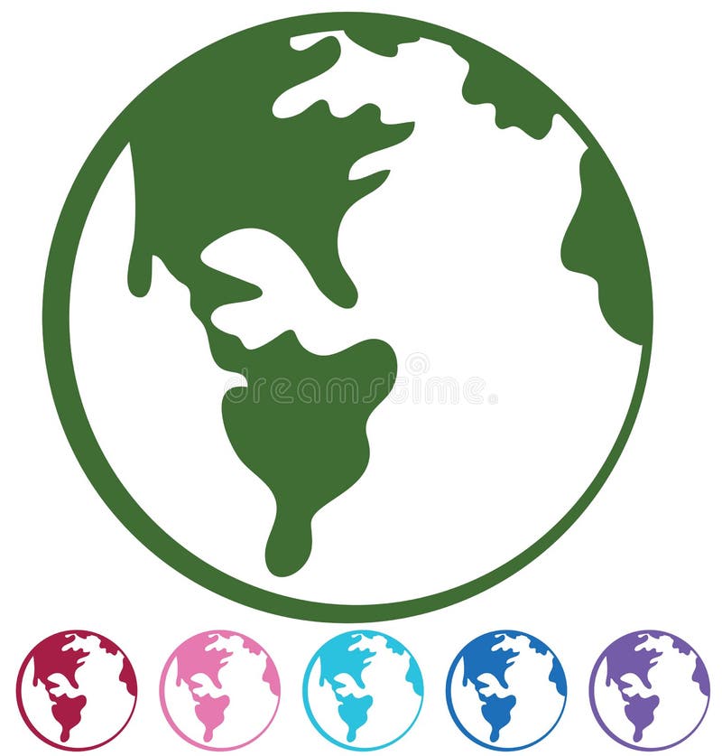 Earth Set royalty free illustration