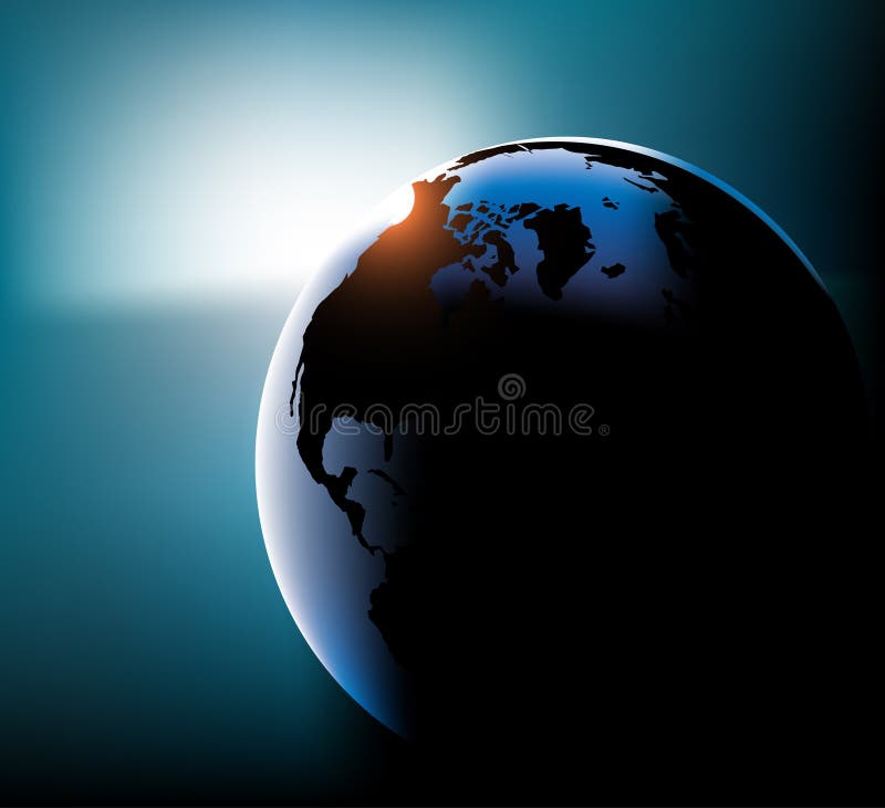 Earth with sun vector