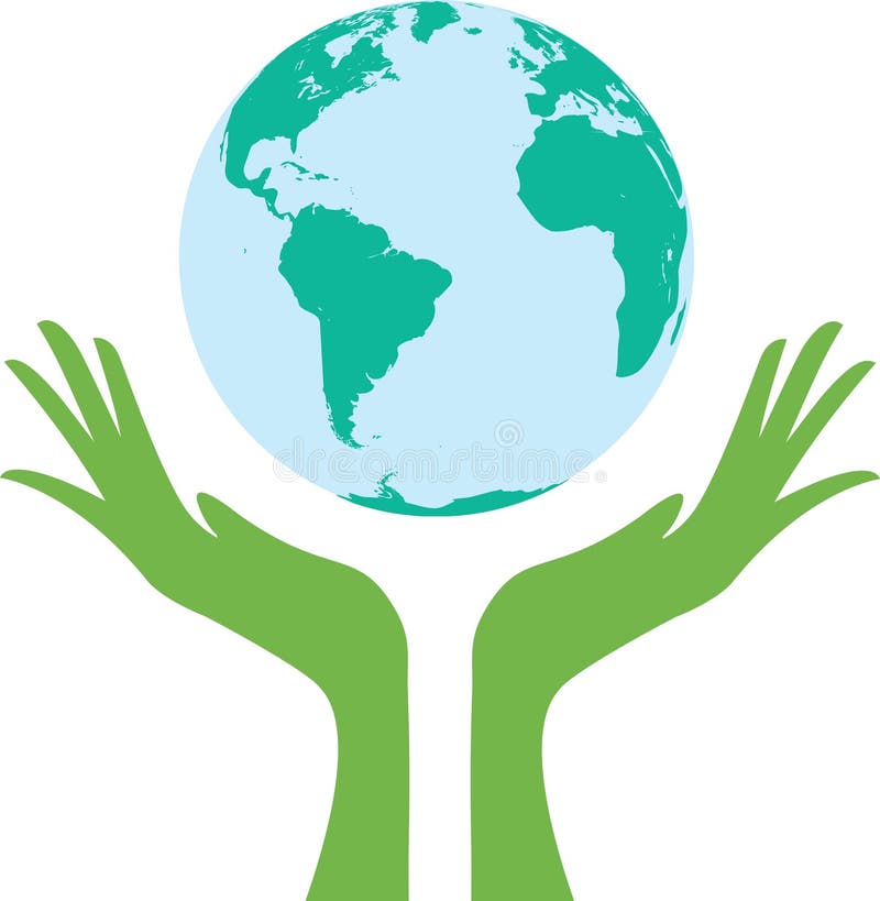 Earth Supported by Hands. Vector Illustration Stock Vector ...