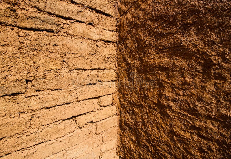Earthen wall corner stock image. Image of mixing, construction 92693833