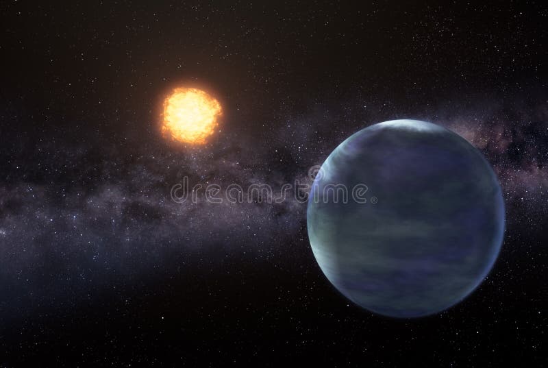 Earthlike Planet im Weltraum stock abbildung Earthlike Planet im Weltraum stock abbildung