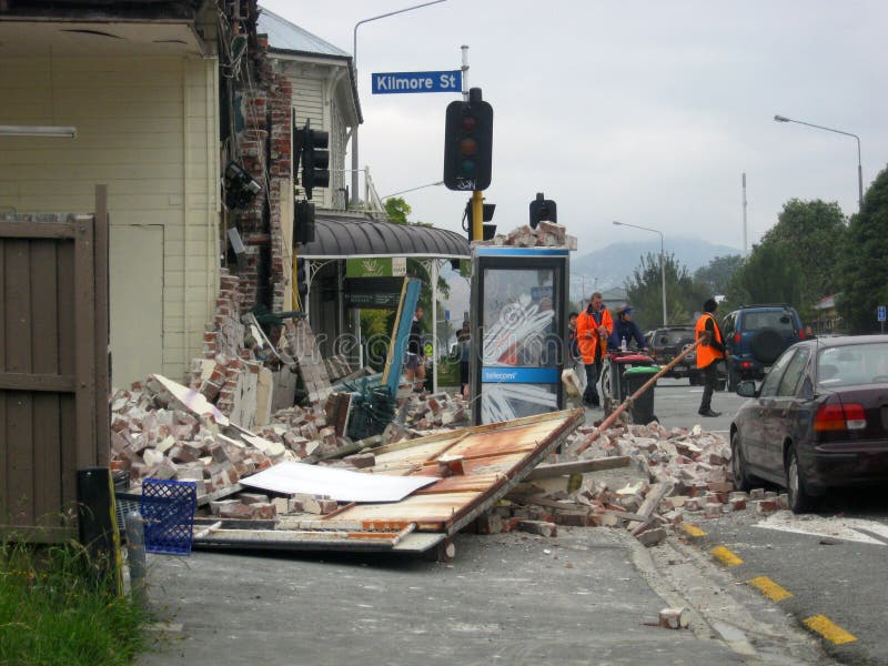 Earthquake damage in Christchurch, South Island, New Zealand, 22-2-2011