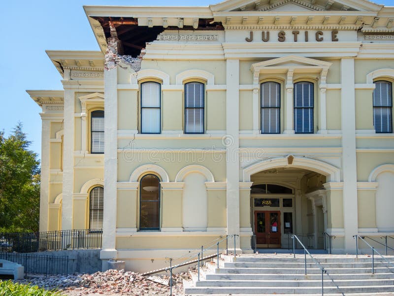 Damage from earthquake, Napa, California, August 2014. Damage from earthquake, Napa, California, August 2014