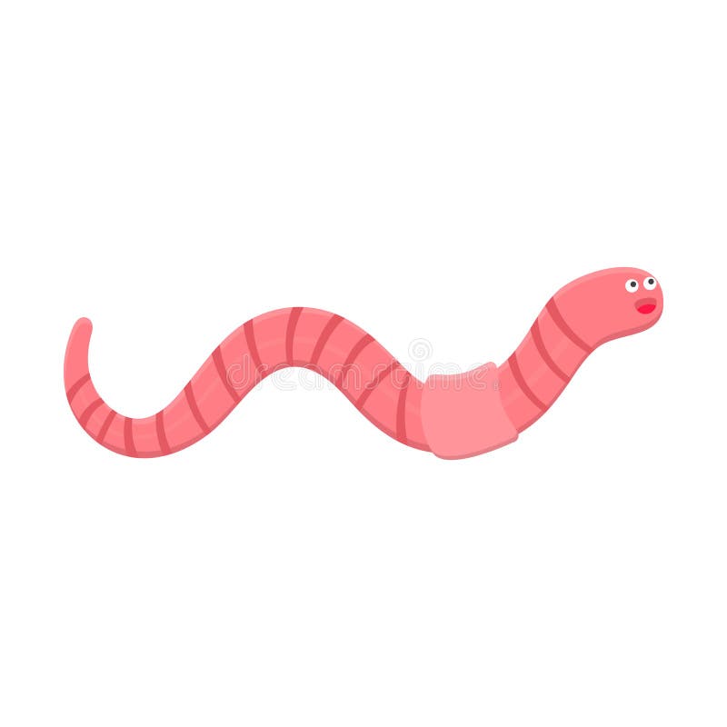 Earthworm Cartoon Character Icon Sigh Stock Vector - Illustration