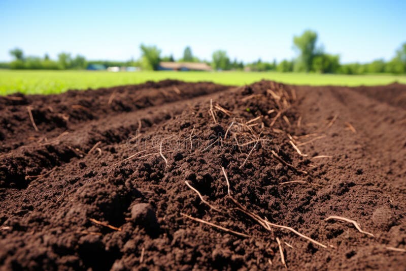 Earthworm castings used as a soil amendment stock photography