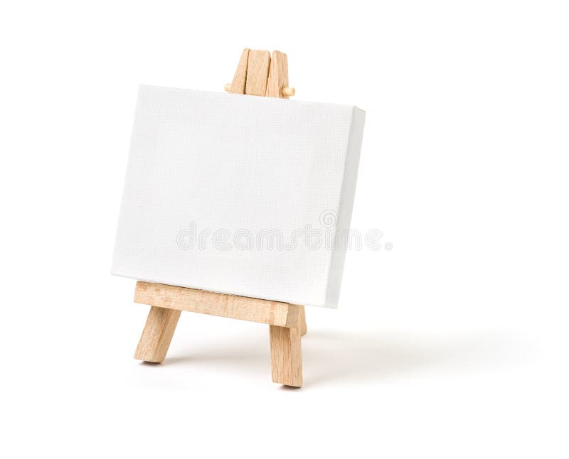 Easel With A Blank Canvas Stock Photo, Picture and Royalty Free