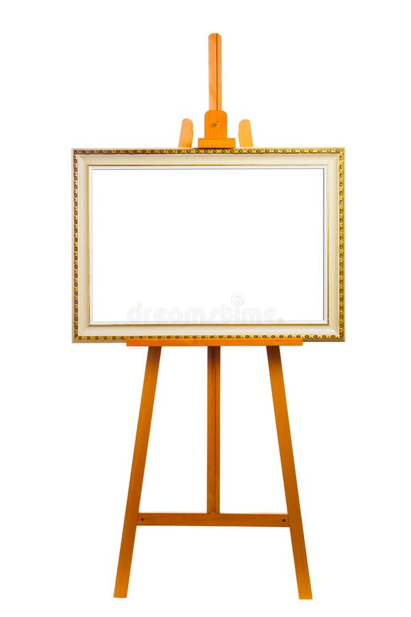 Easel with painting frame