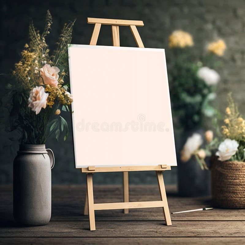 Easel Sign Mockup, Wedding Sign Mockup, Welcome Sign Mockup, Easel Mockup,  Sign Mockup, Seating Chart Mockup, Baby Shower Mockup, 3d render Stock  Illustration