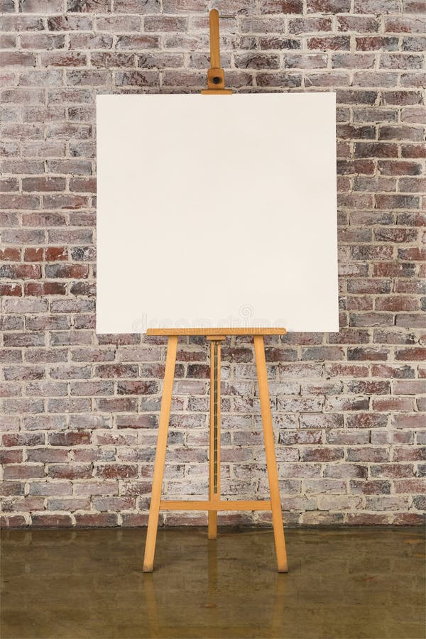 Easel with square canvas