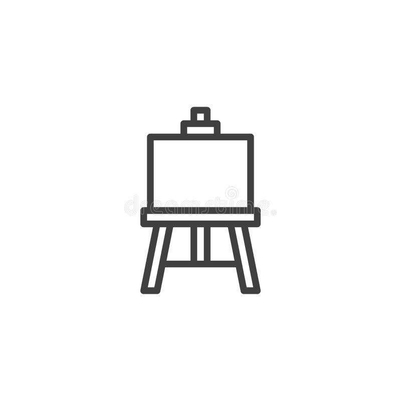 Easel stand line icon