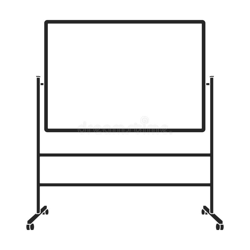 Blank Black And White Painting Canvas Stand Mockup Set Isolated