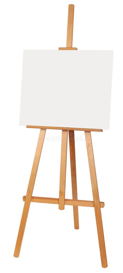 Blank white easel with canvas Stock Illustration #120695028